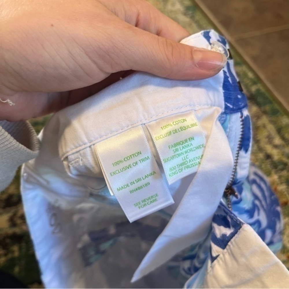 Lilly Pulitzer Callahan Blue Green Floral Print Shorts Size 00 - Picture 5 of 12